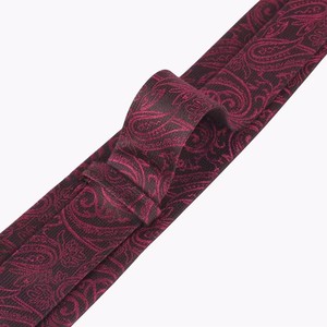 เนคไทผ้าไหม100% ทำมือสำหรับผู้ชายสำหรับงานเลี้ยงเนคไทแฟชั่นผ้าทอลาย Paisley ตามสั่ง - Product Image 3