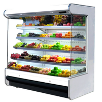 Réfrigérateur à porte vitrée pour supermarché, vitrine réfrigérée pour fruits et légumes avec thermostat réglable