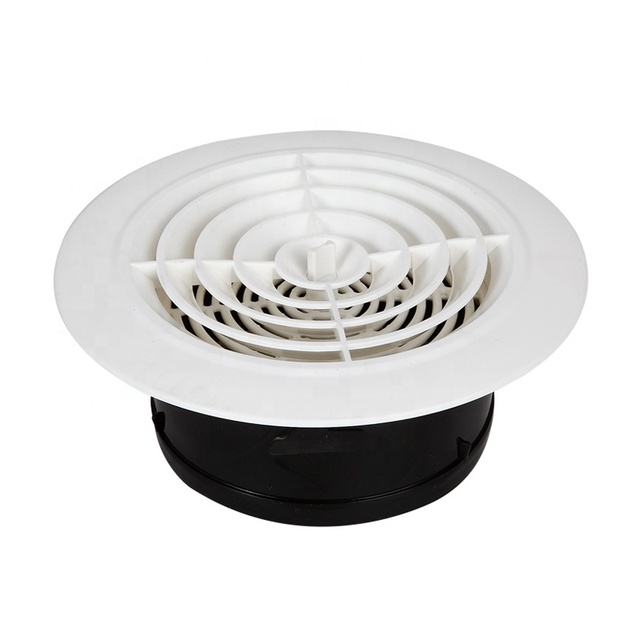 Plastic Round Ceiling HVAC Accessories Air Diffuser with or Without Damper Value