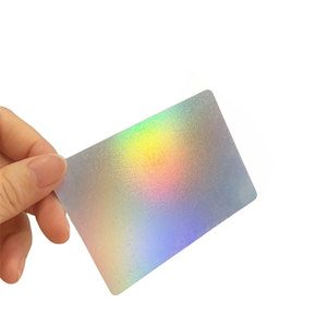 Sang trọng CR80 Holographic không thấm nước UV bù đắp in <span class=keywords><strong>PVC</strong></span> thẻ trống dập nóng bề mặt kết thúc từ - Product Image 1
