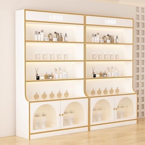 Zxm Cosmetic Display Cabinet Beauty <b>Salon</b> Nail Display Cabinet Glass Door Skin Care Products Shelves Multilayer Shelves - Product Image 4