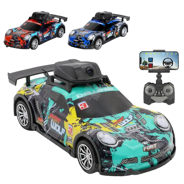 2.4G Camera Sports Rc Car FPV Camera Remote Control Racing Car With Lights APP Real-Time Video Take Photos 4CH Rc Drift Car Kids