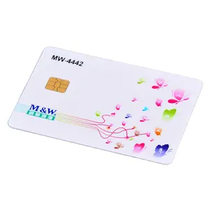 Wholesale Blank SLE4442 FM4442 Smart Chip Card White card Contact printing card