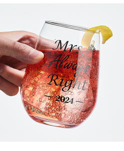 <span class=keywords><strong>Tasse</strong></span> transparente en verre à vin rouge <span class=keywords><strong>personnalisée</strong></span> en gros avec lettrage humoristique pour cadeau de retraite d'amitié d'anniversaire - Product Image 5