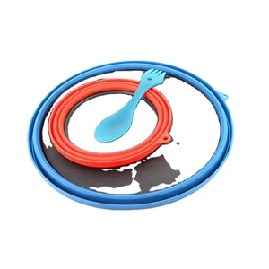 Échantillon Gratuit : Ensemble de Vaisselle de Camping Léger et Compact en Silicone Pliable (Assiette, Bol et Cuillère-fourchette) - Product Image 4