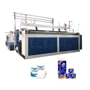 Fully automatic tissue paper making machine for producing toilet paper and napkins