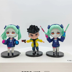HESPER Lot de 6 figurines <span class=keywords><strong>Cyberpunk</strong></span> Anime, collection de modèles, ornements de chambre, poupées, cadeaux d'anniversaire pour garçons - Product Image 3