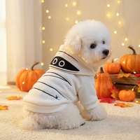 Pull confortable pour animaux de compagnie en acrylique, rayé, pour Noël, Halloween, hiver, tenue de fête pour chiot et chaton