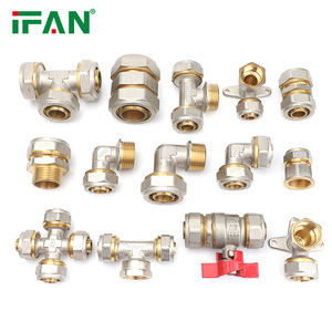 IFAN Fournisseur direct d'usine Raccords PEX Raccords à compression en laiton Tous types Raccord à compression pour tuyau PEX bicolore en laiton - Product Image 1