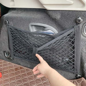 Proveedor de fábrica: Red de almacenamiento trasera para maletero de coche, bolsillo de malla elástica, organizador adhesivo de pared, bolsa de almacenamiento. - Product Image 2