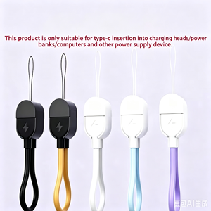 Câble de charge rapide double <span class=keywords><strong>Type</strong></span> C de 17 cm, 60W PD, TPE, multicolores, court, pour la charge quotidienne en voyage - Product Image 1