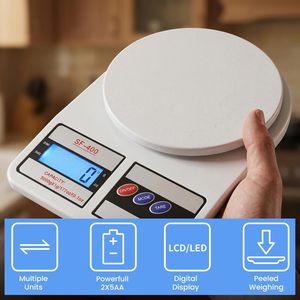 เครื่องชั่งครัวดิจิตอล ความจุ 1กก.-10กก. ดีไซน์ทรงกลม พร้อมฝาปิด ใช้แบตเตอรี่ (AAA/AA) วัสดุไวนิลและพลาสติก ABS - Product Image 3