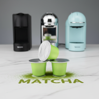 Capsules de Matcha Cérémonial pour Nespresso - Thé Vert de Qualité Cérémoniale - Sans Sucre, Keto, Détox - Lot de 10