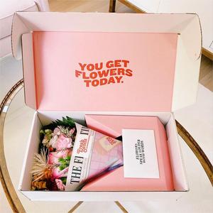 Wholesale Happy Mothers Day Flower New Design Rectangle Flower Gift Box Roses Flower Shipping Box Corrugated Box