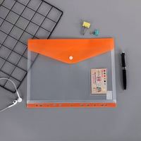 Porte-documents A4 transparent personnalisé à 11 trous, classeur étanche avec bouton pour bureau, pochette de rangement, enveloppe de classement
