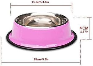 Venta al por Mayor de Tazones Portátiles Multicolores Antideslizantes de Acero Inoxidable para Perros, Redondos, de 200 ml, con Dispensador Automático de Agua para Perros Pequeños y Grandes - Product Image 2