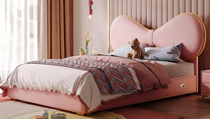 Thanh lịch công chúa phong cách rắn gỗ mềm giường với mơ mộng cung thiết kế, hiện đại đơn giản giường cho cô gái trang trí phòng ngủ - Product Image 4