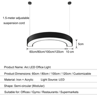 Luminaire suspendu LED industriel réglable en hauteur, design en forme de S, courbe en C, pour bureau/atelier, OEM/ODM