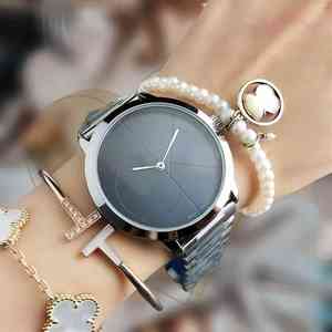 Correa de reloj de triángulo invertido de lujo para <span class=keywords><strong>mujer</strong></span> MKSE Factory GUESSE Geneva marca 38mm cuarzo al por mayor para negocios de moda - Product Image 2