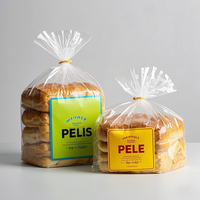 Pochette d'emballage de pain en plastique réutilisable imprimée personnalisée Sacs à fond de bloc OPP PE Sac d'emballage de boulangerie à guichet
