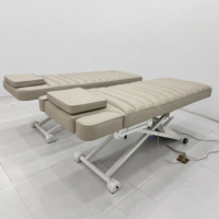 Table de massage électrique inclinable et lit de beauté réglable en hauteur avec cadre métallique – Mobilier de salon moderne et luxueux pour usage commercial
