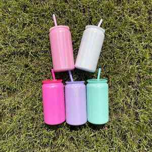 Vasos de Metal Aislados de 16 oz con Brillo para Cerveza o Refrescos, Blancos para Sublimación, Vasos de Acero Inoxidable de 16 oz con Brillo - Product Image 2