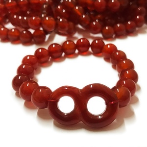 Pulsera de Piedras Preciosas con Cuentas Redondas y Símbolo de Infinito - Product Image 2