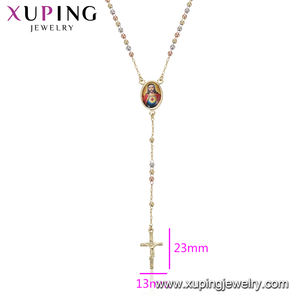 45175 Xuping gioielli di moda multicolore croce del rosario di <span class=keywords><strong>perline</strong></span> stile degli uomini immagine lunga del pendente della <span class=keywords><strong>collana</strong></span> - Product Image 2