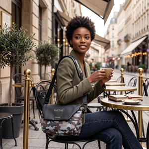 Borsa a Tracolla in Vera Pelle Impermeabile con Chiusura Magnetica, Stile Urbano Semplice, a Righe, Zaino da Ciclismo con Catene, Borsa <span class=keywords><strong>Messenger</strong></span> Multifunzionale - Product Image 5