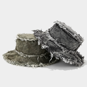 Chapeaux Bob Effilochés Unisexe pour Femmes et Hommes, Tendance, en Jean Délavé, à Large Bord Souple, pour l'Extérieur, l'Été et la Plage - Product Image 3