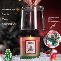 Velas de soja en vaso de cristal esmerilado con forma de campana dorada, aroma a pera inglesa, para curadores de regalos, personalizables, con certificación MSDS