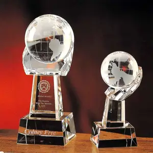 透明亚克力板材胶水设计塑料奖杯定制形状透明亚克力奖杯奖牌作为荣誉勋章