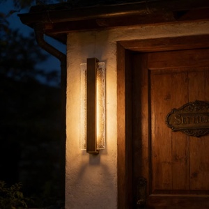 Transparent Crystal Glass Wall Lamp with <b>LED</b> <b>Light</b> Source for Hotel Lobby Hallway Balcony Corridor Garden Decoration - Product Image 3