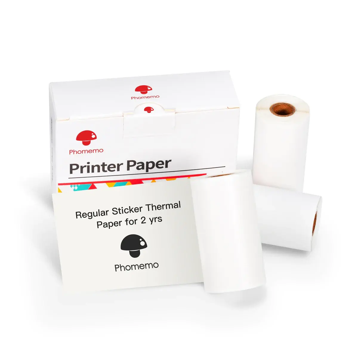 Draagbare Printer 53Mm Zwart Op Wit Sticker 2 Jaar Duurzaam Thermisch Papier 3 Rollen Voor M02-serie Mini Pocket Printer