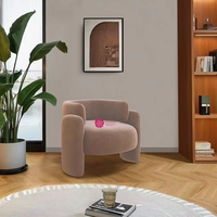 Fauteuil d'appoint moderne Yicheng en crème, fauteuil simple minimaliste pour salon, salon de beauté, zone de réception