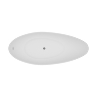 Grande baignoire autoportante blanche personnalisée égouttoir central design moderne baignoire à surface solide acrylique produit de trempage