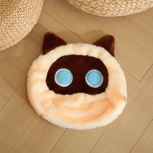 Cuscino Gatto Nero Cartone Animato, Peluche Semilavorato, Giocattolo di Peluche Gattino, Imbottitura in Cotone PP, Altezza Regolabile 11-30cm per Neonati - Product Image 4