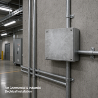 Boîtier en acier galvanisé adaptable avec joint en caoutchouc, couvercle vissé, avec ou sans découpe, 150 200 250 300mm