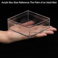 Boîte de rangement 11x11x4cm en acrylique, boîte de rangement pour booster Etb, boîte carrée en plastique, conteneur de rangement, bacs empilables pour cosmétiques