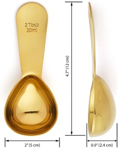 Cuillère doseuse en acier inoxydable pour lait en poudre, café, sucre, farine, ingrédients secs et liquides - Product Image 2