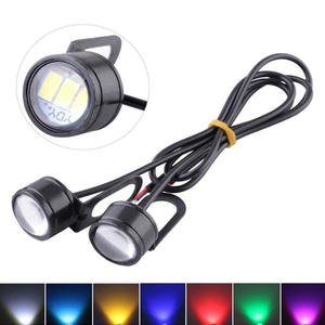 Accesorios universales para motocicleta, <span class=keywords><strong>1</strong></span> par, 12V, soporte para espejo de motocicleta, ojo de águila, <span class=keywords><strong>3</strong></span> LED, Flash estroboscópico, luz de circulación diurna - Product Image 1