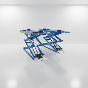 Plateforme élévatrice à ciseaux portable Precision4tech, capacité 3,2T, élévateur hydraulique pour voitures <span class=keywords><strong>avec</strong></span> installation au sol et rampe - Product Image 1