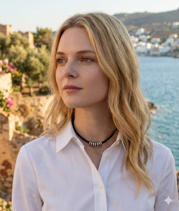 Adornos elegantes y minimalistas para el cuello, cadena de gargantilla de terciopelo negro combinada con colgantes en espiral de tono plateado para mujer, para la noche - Product Image 4