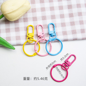 Anneaux porte-clés en métal verni, accessoires de bijouterie DIY, boucles de sac élégantes pour le quotidien, vente en gros - Product Image 3