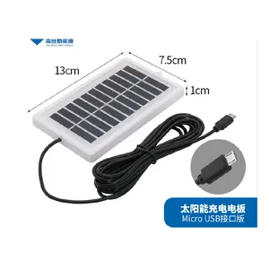 Pengisi daya ponsel Panel surya tahan air 5.5V Panel surya epoksi ZW-13075-5.5V Panel surya 0.8W Bank daya Panel surya Mini