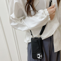 Dompet Tas Selempang dengan Tali Bahu, Cermin, Kantong Kartu, Kantong Belakang, Tas Ponsel Selempang, Tali Lanyard, Casing Ponsel untuk iPhone 18pro Max