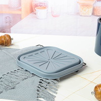 Wieder verwendbare Silikon-Backformen und-pfannen in Lebensmittel qualität Neue faltbare quadratische Dampfschalen-Backformen für die Backform der Luft fritte use