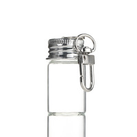 Botol Kaca Mini Grosir dengan Gantungan Kunci Vial 7ml 10ml Botol Kaca Kecil DIY Botol Harapan Hadiah Liontin Dekoratif