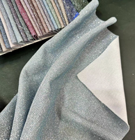 Metallischer Lamé-Strickstoff mit Glitzer, 100% Polyester für Kostüme, Tanzkleidung, besondere Anlässe.