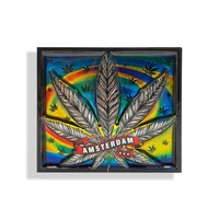 Kreativer hölzerner geprägter Reise-Souvenir-Aluminiumfolien-Kühlschrank magnet